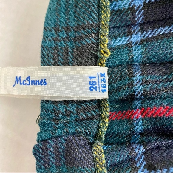 Vintage Tartan Plaid Kilt Skirt and Vtg Trifari Safety Pin Girls S-M 22" Retro - Picture 12 of 15